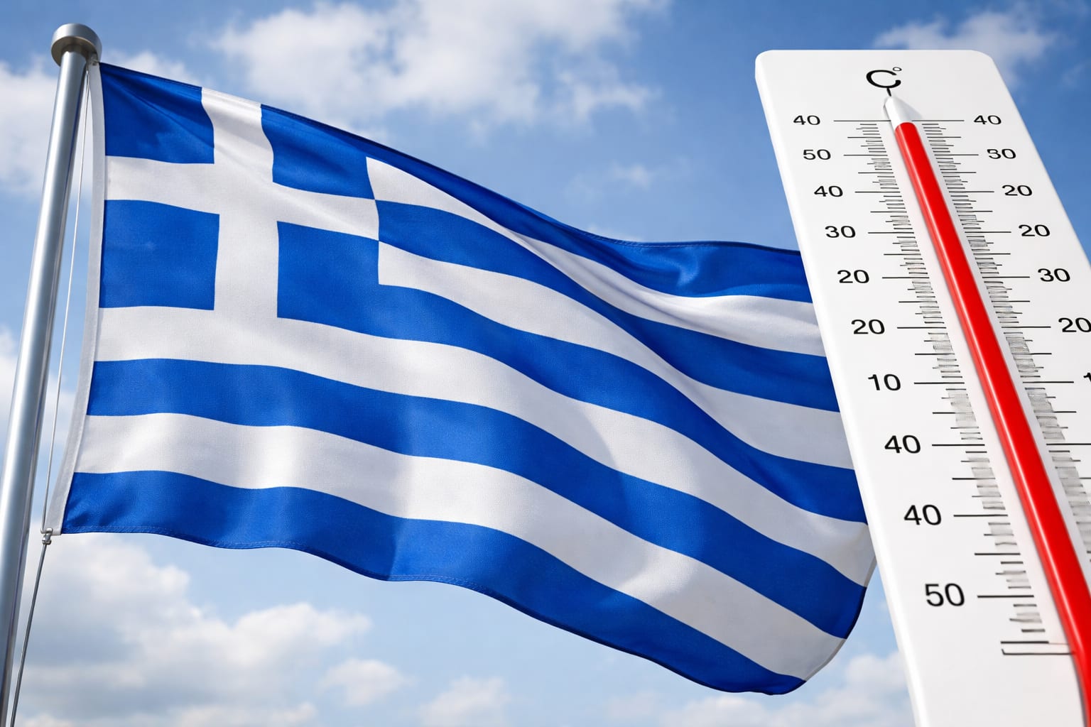 Prognoză de căldură extremă pentru Grecia în august 2026 cu temperaturi de peste 44 de grade