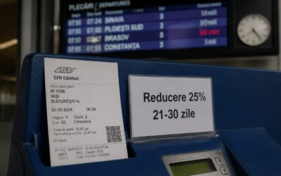 Biletele de tren CFR sunt mai ieftine cu până la 25% la achiziția în avans