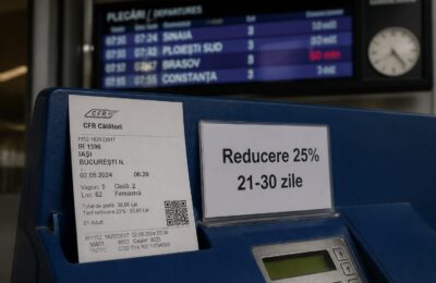 Biletele de tren CFR sunt mai ieftine cu până la 25% la achiziția în avans