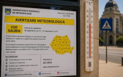 Cod galben de caniculă în aproape toată țara sâmbătă, cu maxime de 36 de grade