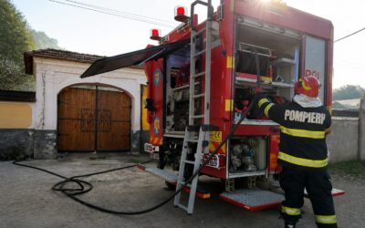 Pompierii au oprit incendiul din Șeica Mare înainte să ajungă la locuință