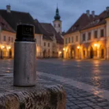 Spray lacrimogen în Sibiu’s Piața