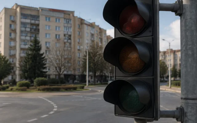 Semafoare în intersecție din Sibiu